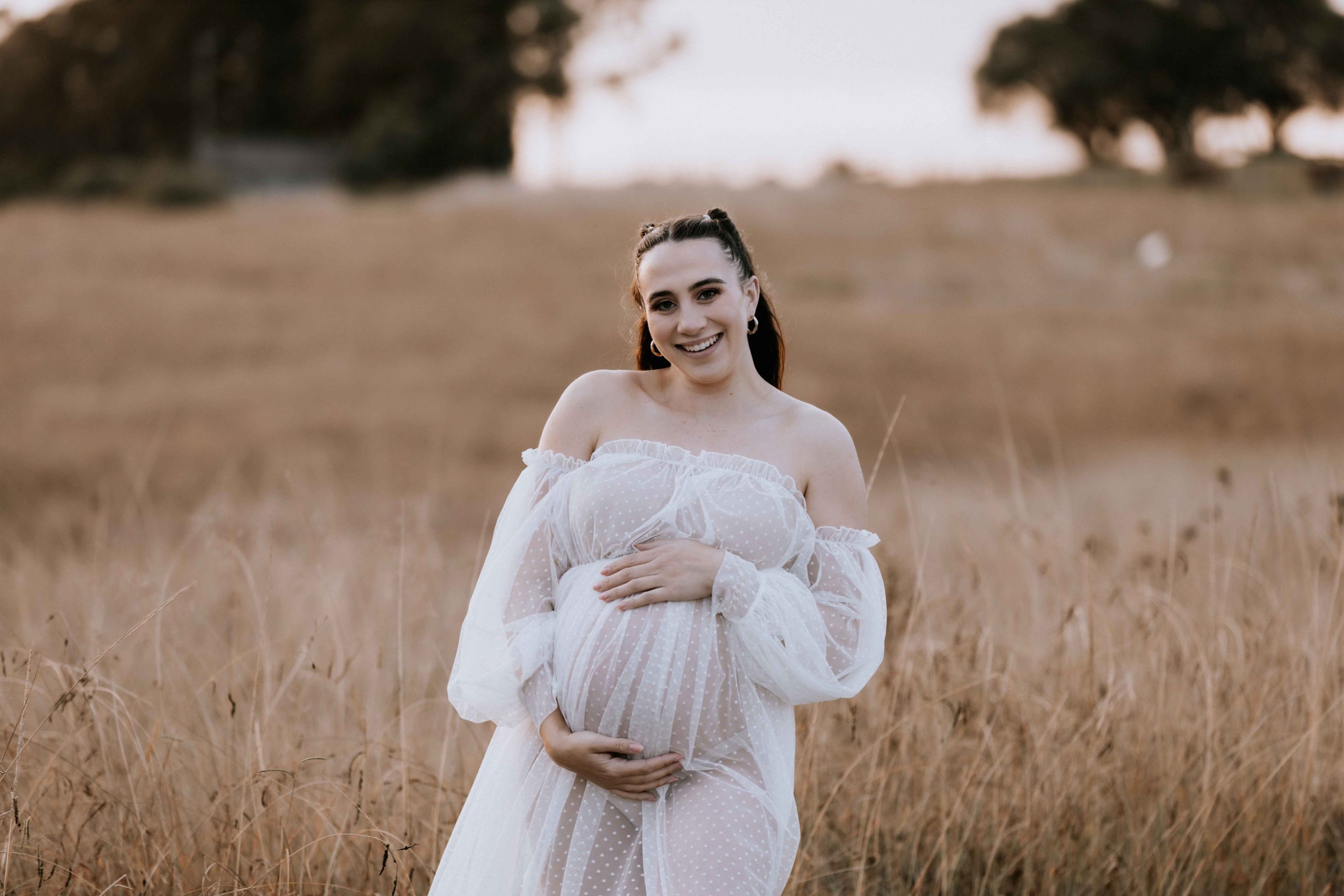polka dot maternity dress