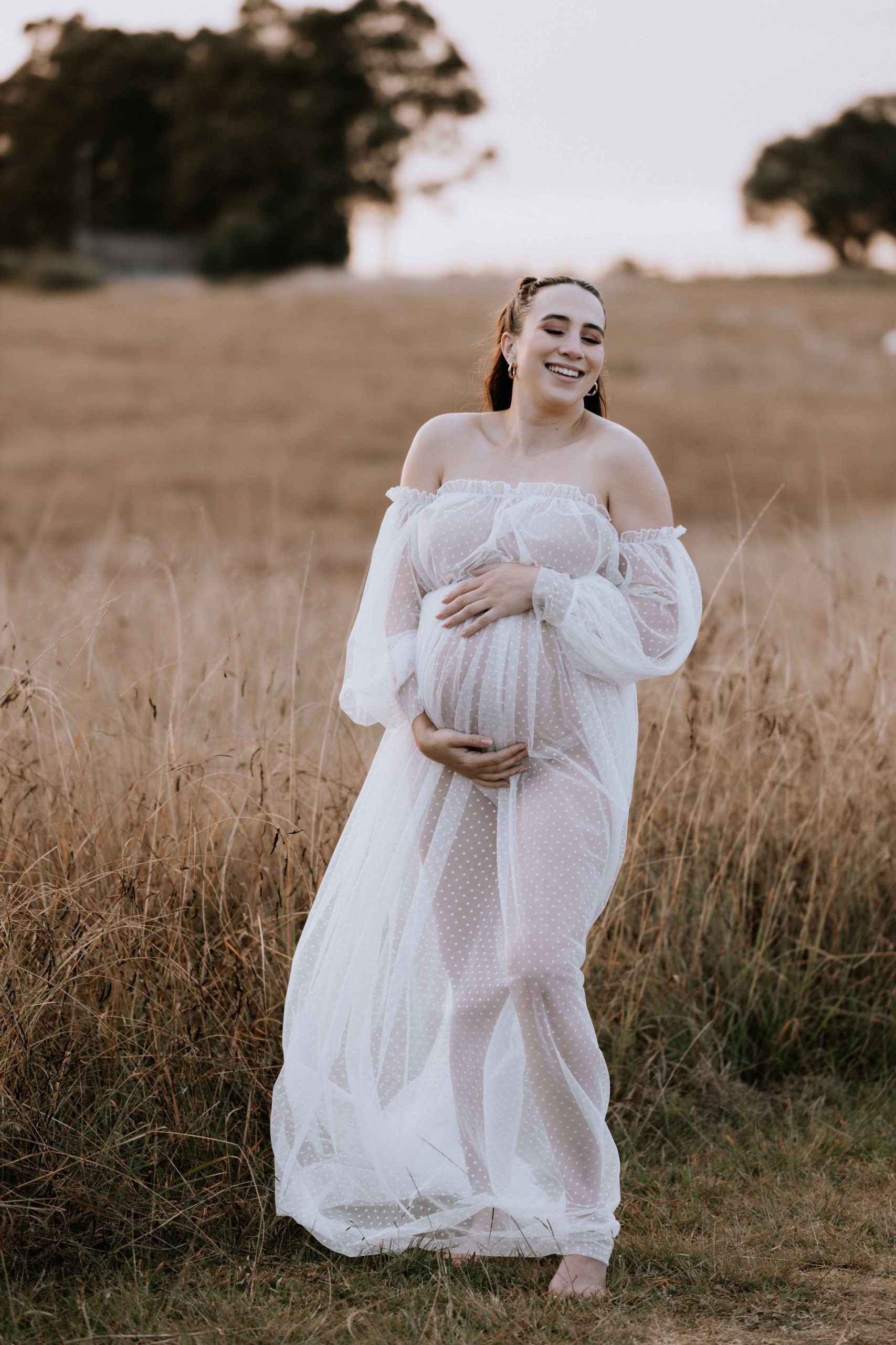 polka dot maternity dress