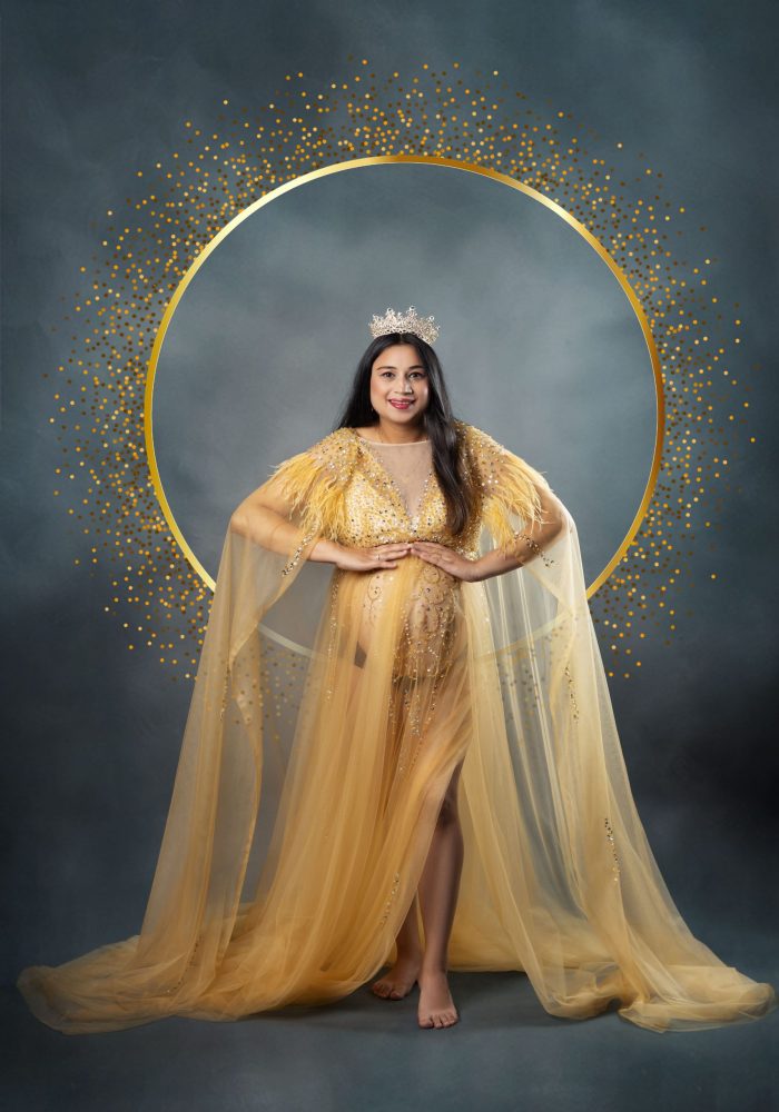 Exquisite Beading Feather Tulle Gown - Image 3