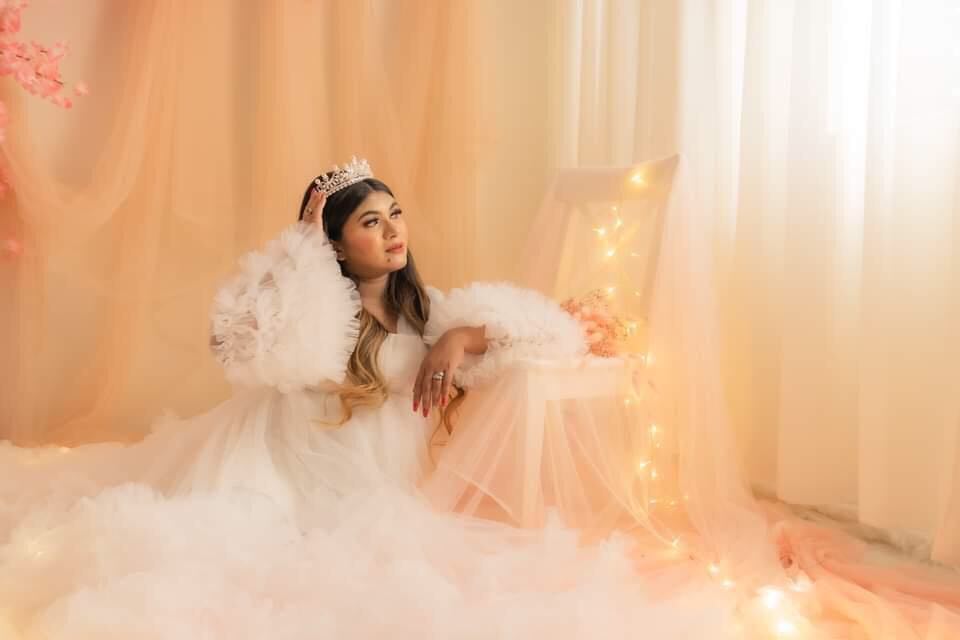 Rosie Lace Slit Gown, maternity dress hire Sydney