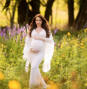 Juliet Floral Lace Dress, maternity dress hire