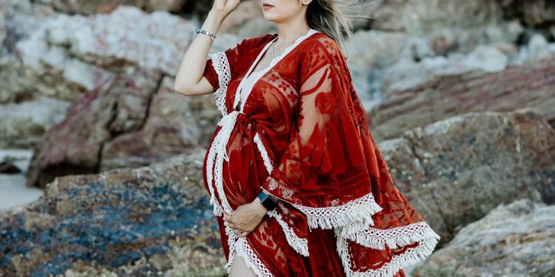rusty boho robe dress